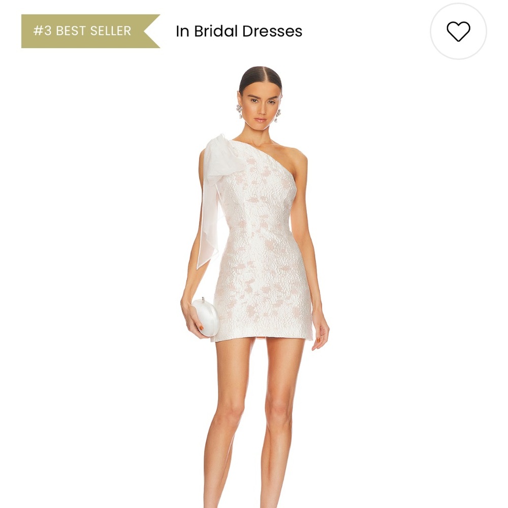 ELLIATT April Wedding Party Dress in Ivory Lace from Revolve Mini Wedding Dress